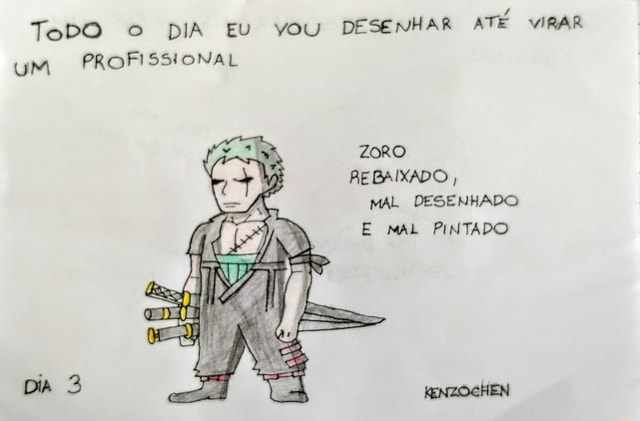 desenhar zoro