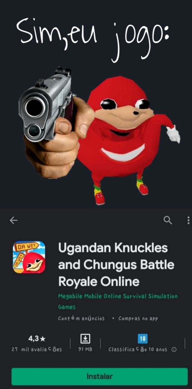 Ugandan Knuckles and Chungus Battle Royale Online Megabile Mobile