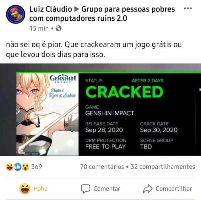 Luiz Cláudio Grupo para pessoas pobres com computadores ruins 2.0 15 min  não sei oq é