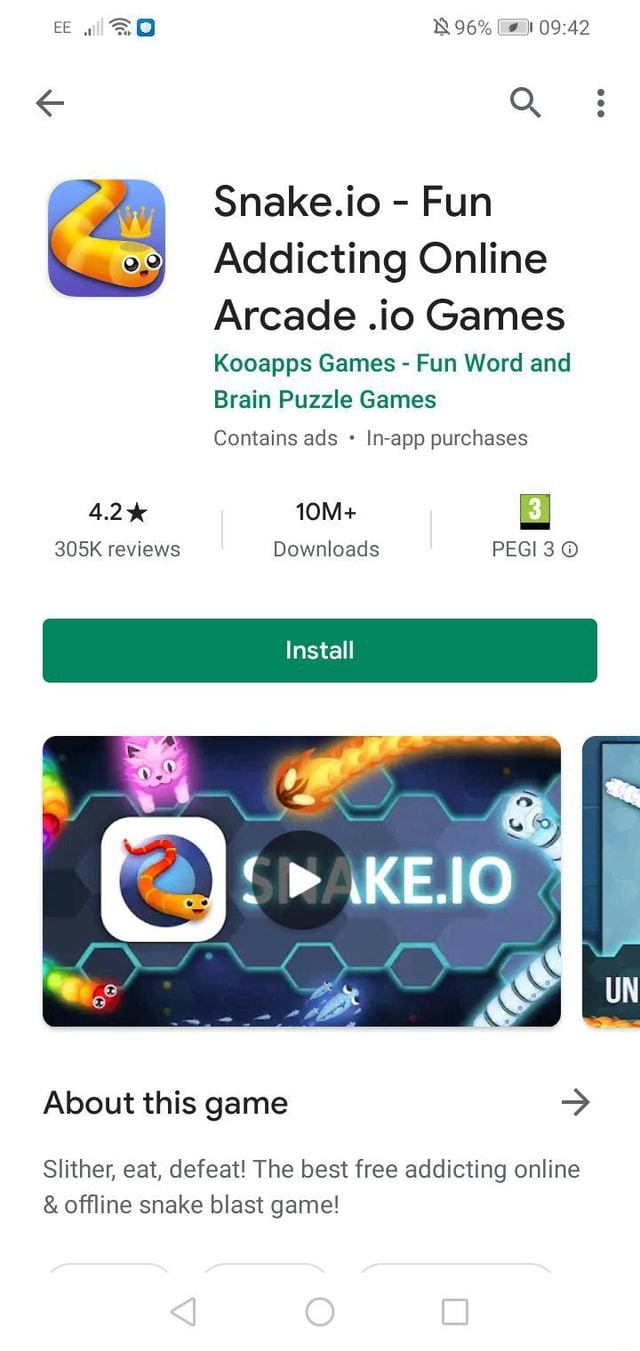 96% Snake.io - Fun Addicting Online Arcade .io Games Kooapps Games - Fun  Word and Brain