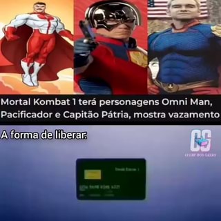 Capitão Pátria, Pacificador e Omni Man serão personagens de Mortal Kombat 1