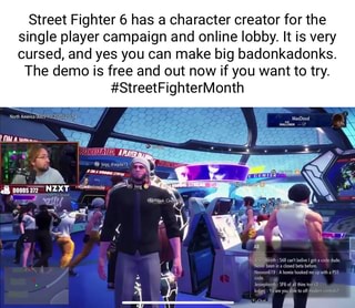 Street Fighter 6 has a character creator for the single player campaign and  online lobby. It is very cursed, and yes you can make big badonkadonks. The  demo is free and out