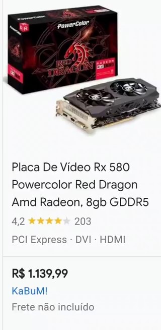 Placa De Video Powercolor Radeon KaBuM