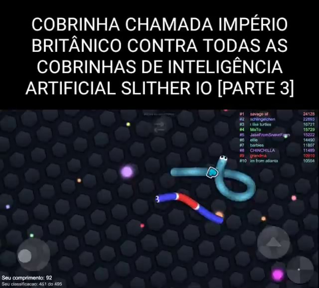 COBRINHA CHAMADA IMPÉRIO BRITÂNICO CONTRA TODAS AS COBRINHAS DE