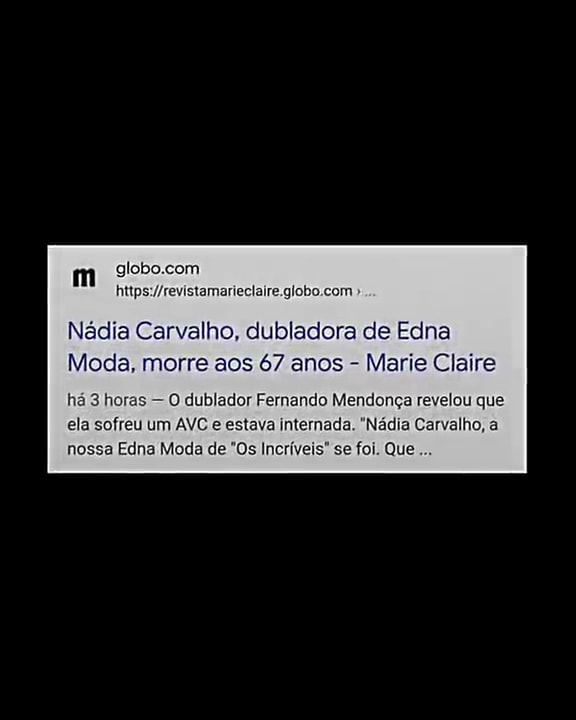 Nádia Carvalho, dubladora da Edna em 'Os Incríveis', morre aos 67