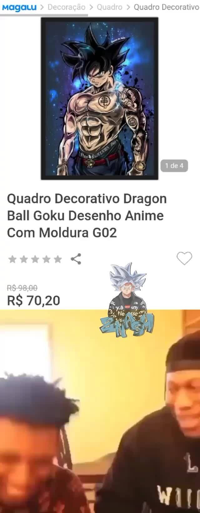 Quadro Dragon Ball Desenho Anime Com Moldura Premium G06
