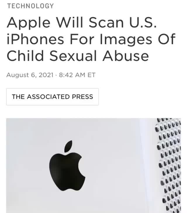 Apple to scan U.S. iPhones for images of child abuse