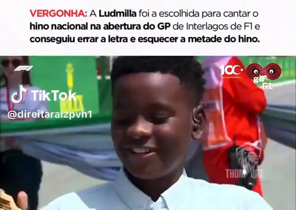 Ludmilla esquece letra do Hino Nacional em apresentação no GP de