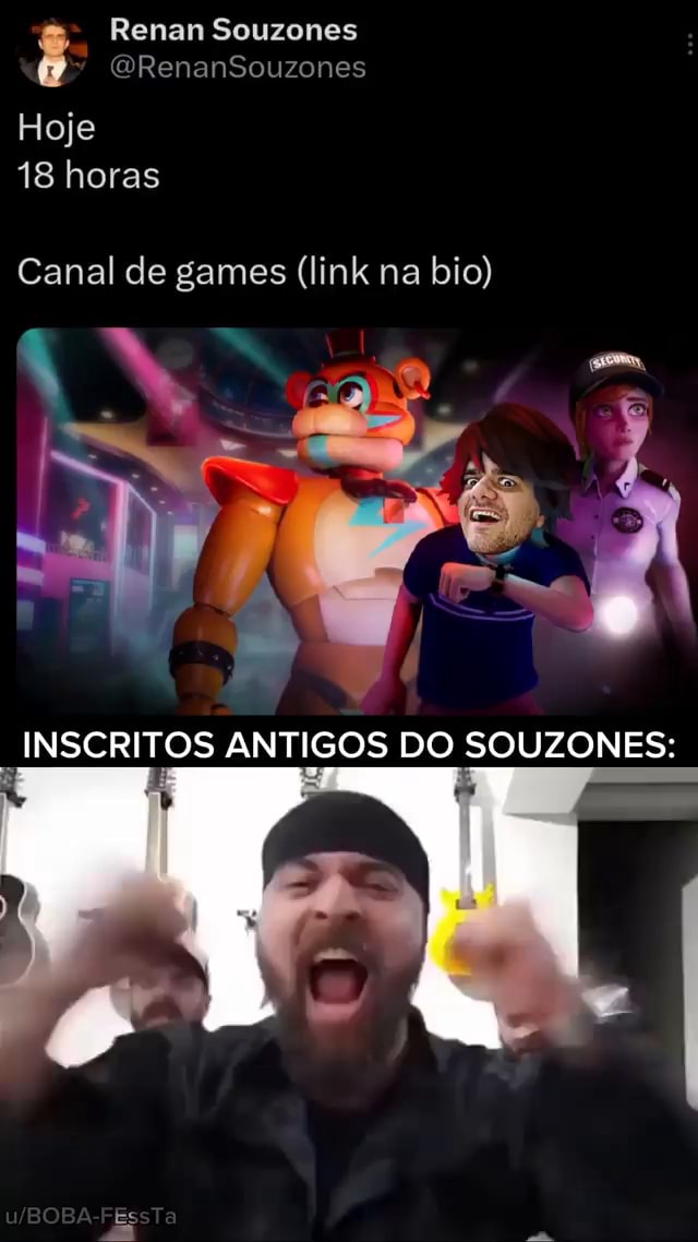 Renan Souzones Hoje 18 horas Canal de games (link na bio