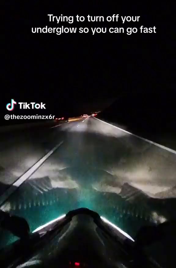 Trying to turn off your underglow so you can go fast thezoominzx6r