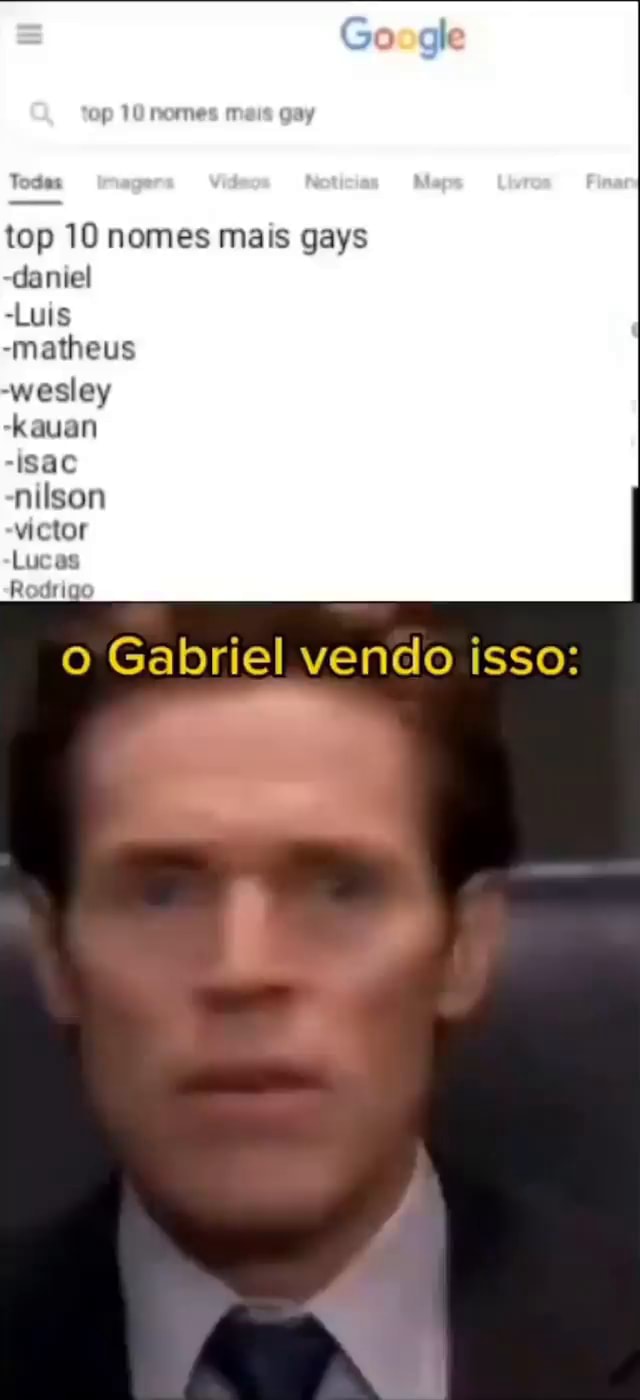 Todas top 10 nomes mais gays -daniel -Luis -matheus -wesley -Kauan ...