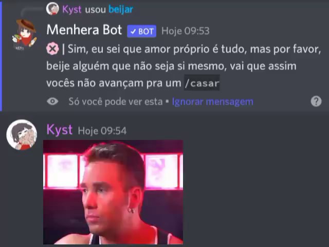 Kyst usou beijar Menhera Bot Hoje I Sim, eu sei que amor próprio é