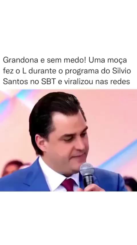 Grandona Sem Medo! Uma Moça Fez O L Durante O Programa Do Silvio Santos ...