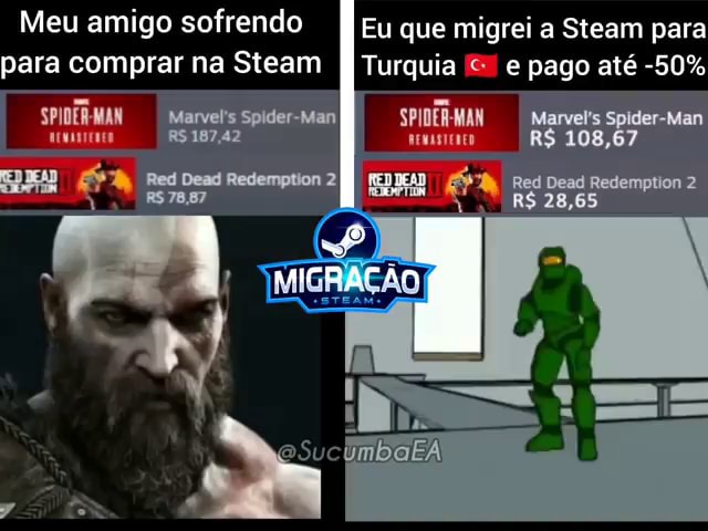 STEAM MUDANÇA PARA TURQUIA - Migração Steam