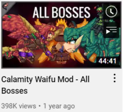 Calamity Waifu Mod - All Bosses 