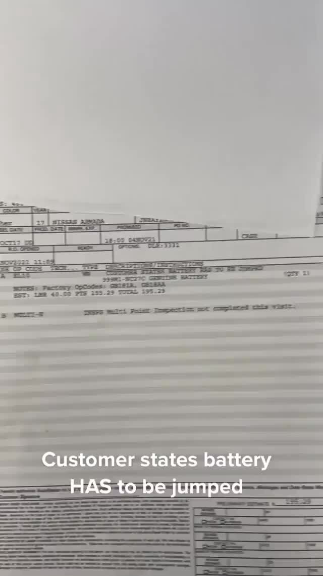 Customer states battery HAS to be jumped iFunny Brazil