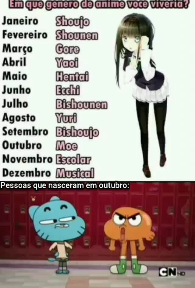 Qual anime você viveria?