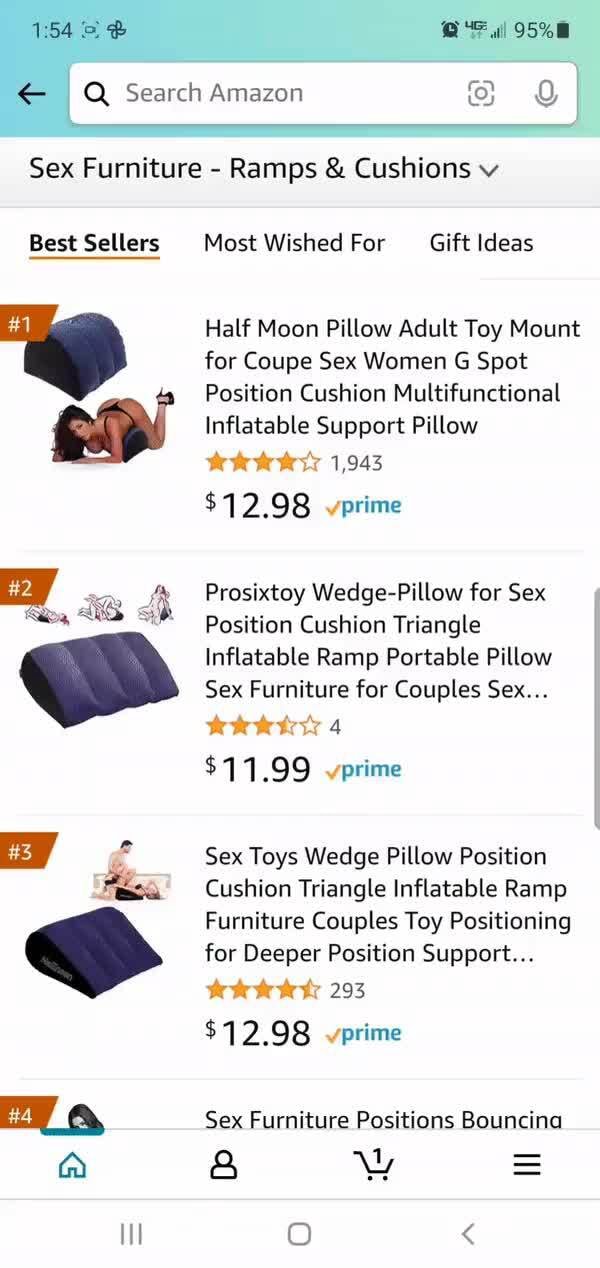 Looking for a friend.. when the algorithm the fk up the people Just Go  With It - Search  Sex Furniture - Ramps & Cushions v Best Sellers  Most Wished For Gift Ideas Inflatable Support Pillow 1943 $12.98 prime Half  Moon Pillow Adult Toy Mount for