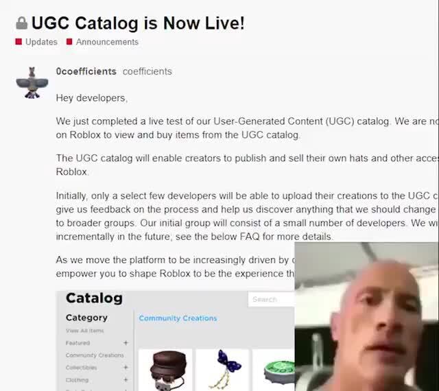 UGC Catalog is Now Live! - Announcements - Developer Forum