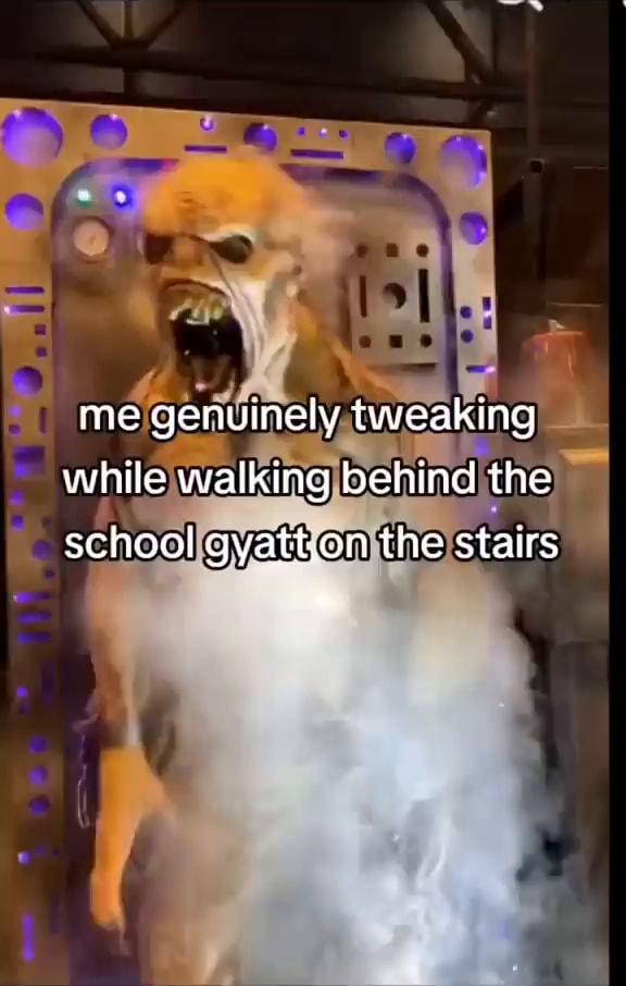 Me genuinely tweaking while walking behind the school gyatten the Me genuinely tweaking while walking behind the school gyatten the