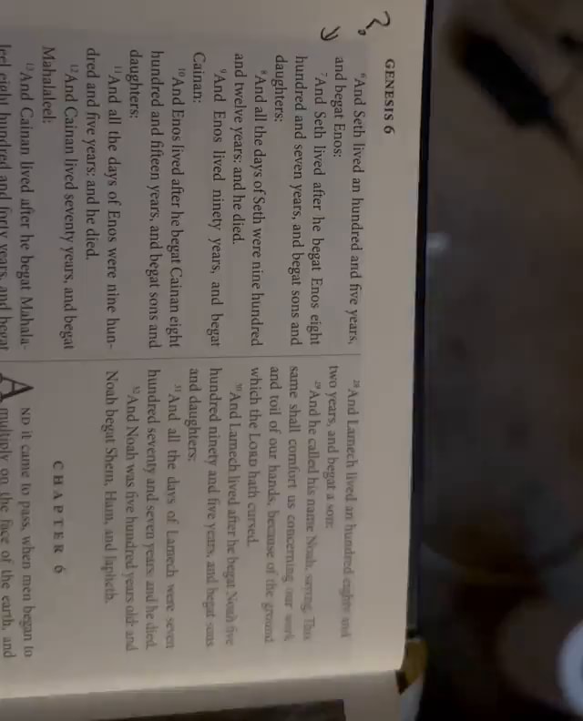 6 GENESIS five years, years. and and hundred an an an Seth lived lived